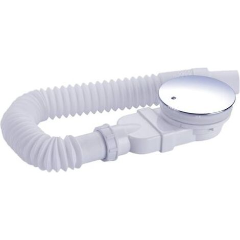 Bonde de douche extra plate de 90 mm, kit de trou d'écoulement pour receveur de douche, siphon de douche avec système anti-odeurs, filtre à cheveux, tuyau flexible (1/5)