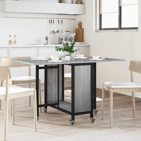 Table à manger pliante avec roulettes 130 x 80 x 76,5 cm vidaXL