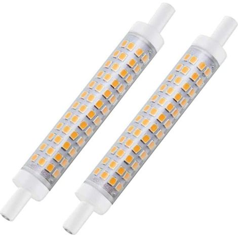 R7s LED Bulb 118mm 10W 1300lm Warm White 3000K 85-265V J118 Type J Linear Double Ended 100W Halogen Equivalent for Landscape Spotlight (2 Pack Non-Dimmable)