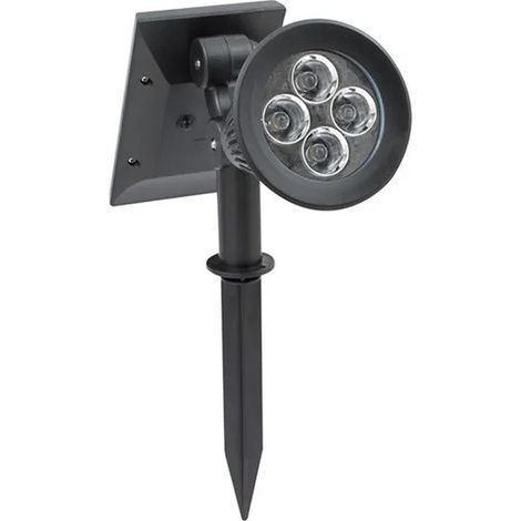 Projecteur solaire LED d'extérieur GREEN LED BeeSOLAR - Noir - 4 ampoules - 200 Lumens (1/5)