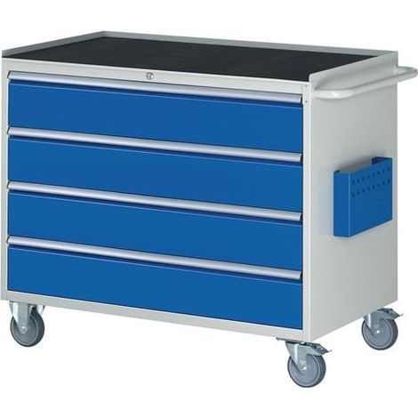 Werkstattwagen Metallablage H975xB1145xT650mm Trgf.50kg lichtgrau/blau RAU (1/2)