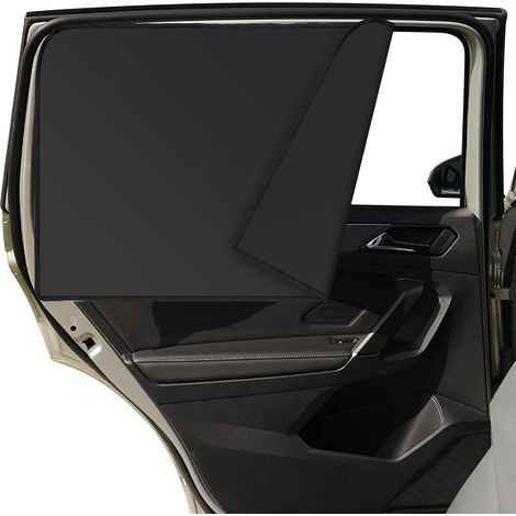 2 Pcs Pare-Soleil Voiture Bébé, Rideaux Magnétiques pour Voiture Rideaux Fenêtres de Protection Solaire, Pare-Soleil de Vitre Latérale de Siège Arrière pour Voiture Bloquer Rayons UV (Noir) (1/5)