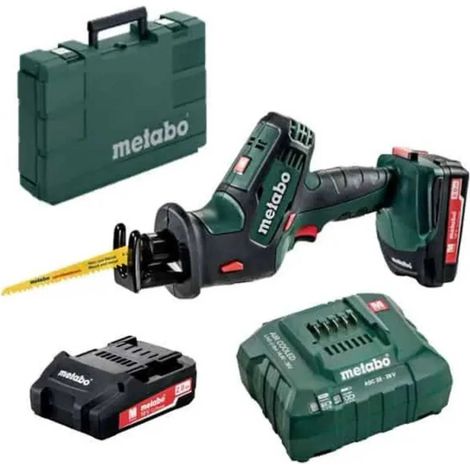 [NEUWERTIG] Kompakte Säbelsäge METABO 18V Li-Ion (2x 2Ah) + Koffer SSE 18 LTX