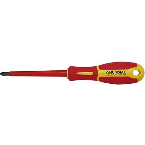 Cacciavite a croce tipo isolato 1000 volt in acciaio al cromo-vanadio-molibdeno punta nera -0 x 75 - PH