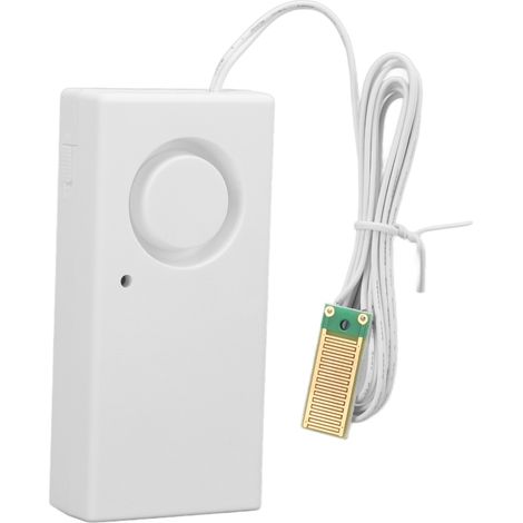 Détecteur de fuite d'eau 120 dB avec alarme de niveau de trop-plein et détection de pluie pour salle de bain, cuisine, sous-sol et garage (1/5)