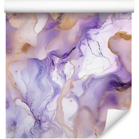 Papel pintado Ink Violet y Lavender para salón y dormitorio, 50x1000 cm (1/5)