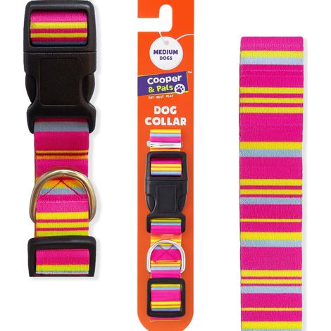 BC Stoffhalsband für kleine Hunde, Rüden, Welpen, Hündinnen, Rosa