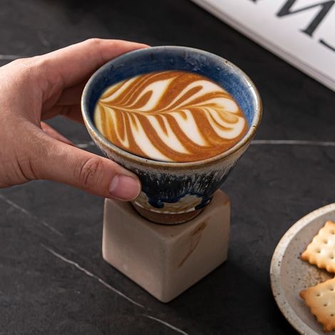 200 ml japanischer Keramikbecher, Kaffee-/Latte-Tasse mit Boden. (1/5)