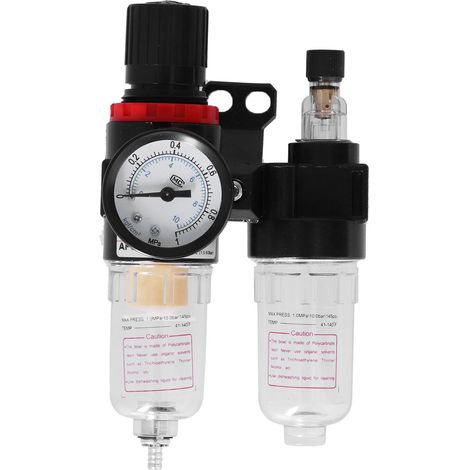 Lot AFC2000 Processeur d'Air avec Purge Automatique, Séparateur Eau/Huile, Filtre et Détendeur de Pression avec Raccord (1/5)