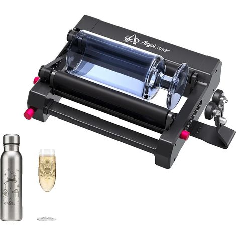 Rullo rotante, corsa del rullo da 0 a 60 mm, dimensioni 265 mm x 195 mm x 70 mm, peso 1,15 kg, velocità di incisione 3000 mm/min, supporta l'applicazione AlgoLaser (1/5)