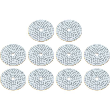 Lot de 10 disques de polissage diamantés à eau de 7,6 cm (3 pouces), grain 150, pour granit et marbre. (1/5)