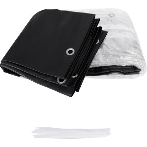 Pannello per recinzione, impermeabile, resistente ai raggi UV, nero, H2.1 x L3M (1/2)