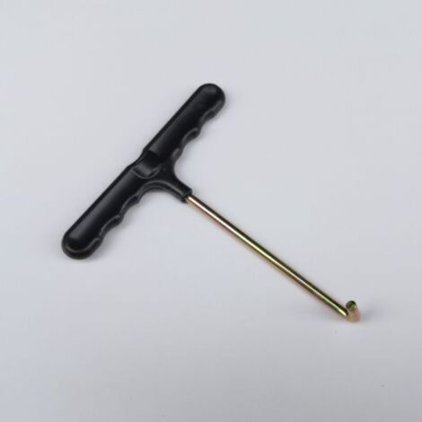 Trampoline Outils de Traction à Ressort Crochet en T en Métal Accessoire Trampoline pour Tente Outil à Main Universel Outil de Traction pour Ressort de Trampoline Noir 2 Pièces
