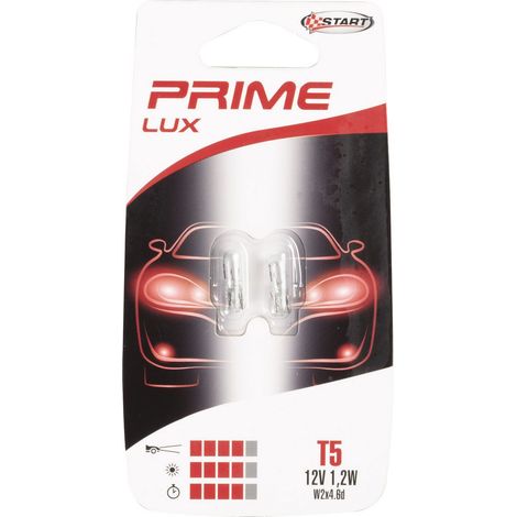 Coppia di lampadine auto in vetro T5 12V 1,2W W2X4.6d (1/2)