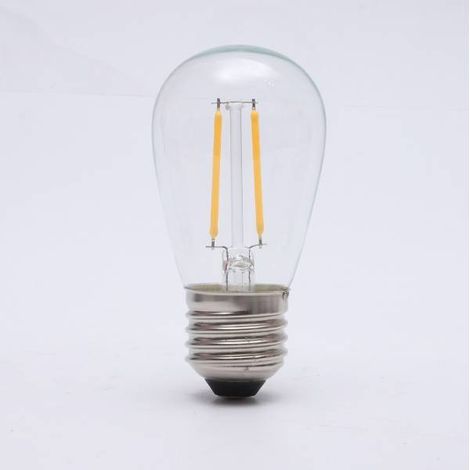 Ampoule filament 2W E27 G45 verre LED blanc chaud 2700 kelvin pour guirlande guinguette (1/2)