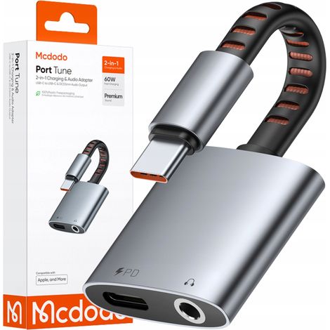 Adaptateur USB-C vers USB-C MCDODO + câble OTG mini-jack 3,5 mm