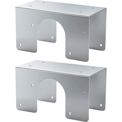 Lot de 2 crampons galvanisés, support en acier robuste, protection de cadre pour plomberie, construction, projets domestiques, renforcement structurel, accessoires de quincaillerie de construction (1/5)