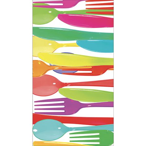 Sticker réfrigérateur et lave vaisselle, couverts colorés manger, 180 cm X 100 cm (1/4)