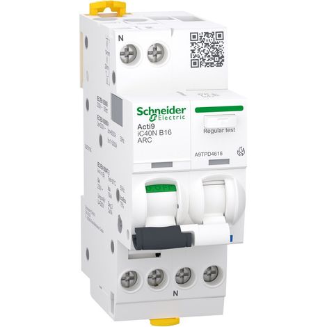 Schneider Electric Brandschutzschalter AFDD 1P+N 16A B A9TPD4616