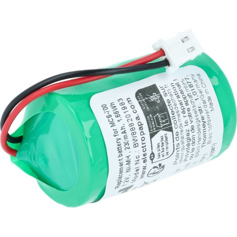 vhbw Batería reemplaza Visonic 0-9912-J, GP250BVH6AMX para sistema de alarma (230 mAh, 7,2 V, NiMH)