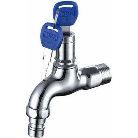 Diebstahlsicherer Gartenwasserhahn aus Messing, abschließbarer Gartenwasserhahn für die Waschmaschine (1/5)