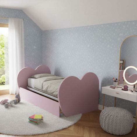 Letto singolo a cuore con secondo letto estraibile - Ideale per camerette - Cipriaf3c4ff