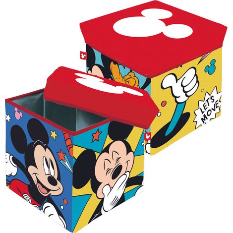 Tabouret de rangement cube- Disney Mickey
