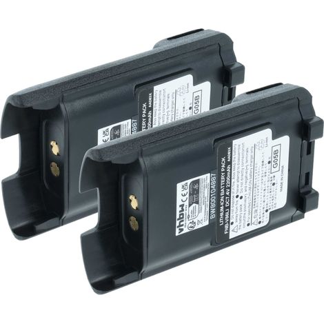 vhbw 2x Akku kompatibel mit Vertex Yaesu VX-929, VX-924, VX-921 Funkgerät, Walkie Talkie (2200 mAh, 7,4 V, Li-Ion)