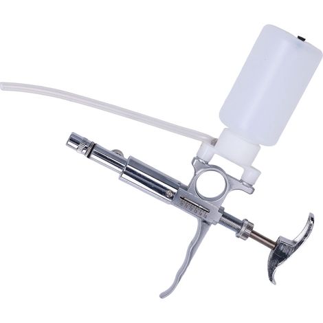 Injecteur à seringue continue de 5 ml pour l'élevage, réglable, avec flacons pour bovins et porcs. (1/5)
