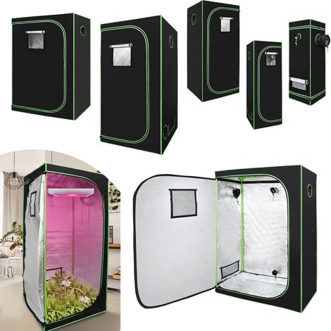 SWANEW Growbox Serra Tenda per la coltivazione di piante da interno Tenda per la coltivazione Armadio per la coltivazione Camera oscura Propagatore Armadio per la coltivazione, 100x100x200 cm