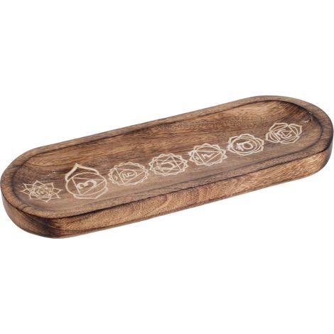 Brucia incenso 7 Chakra con design spirituale, ideale per meditazione e relax, realizzato a mano in legno