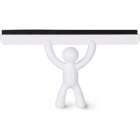 Raclette - Pour Paroi De Douche - Poignée Ergonomique Blanc - Lame Caoutchouc 26.7 x 15.9 cm - 1 Pièce
