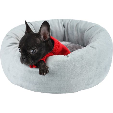 Lit Pour Chat - Lit Ronde Forme Donut Avec Bord Relevé - Anti-dérapant - Lavable En Machine - Pour Chats Intérieurs Et Petits Chiens - 1 Pièce (1/5)