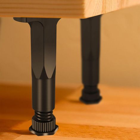 Verstellbare Möbelfüße (2er-Pack, 13–22 cm) – Stabile, verstellbare Füße, geeignet für Bettgestelle, Kingsize-Betten, Kleiderschränke, Sofas und Tische. (1/4)