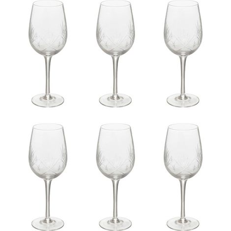 Lot de 6 Verres à Vin Design "Victoria" 38cl Transparent