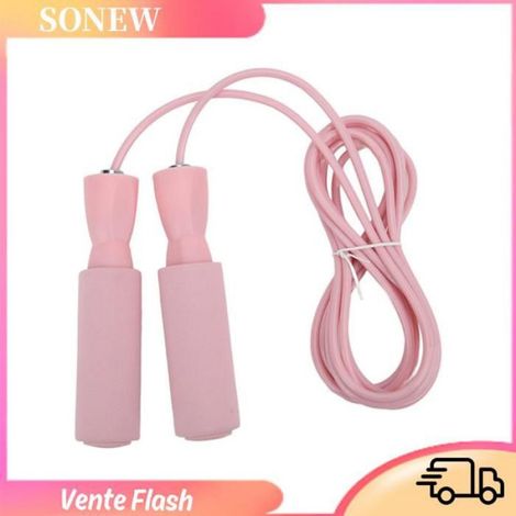 Sonew corde à sauter réglable Corde à Sauter En Fil D'Acier Réglable Pour Fitness sport sauter Rose (1/5)