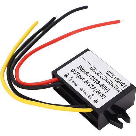 Convertisseur élévateur de tension CC haute efficacité, étanche IP67, entrée 9-20 V, sortie 24 V 1 A 24 W (1/5)