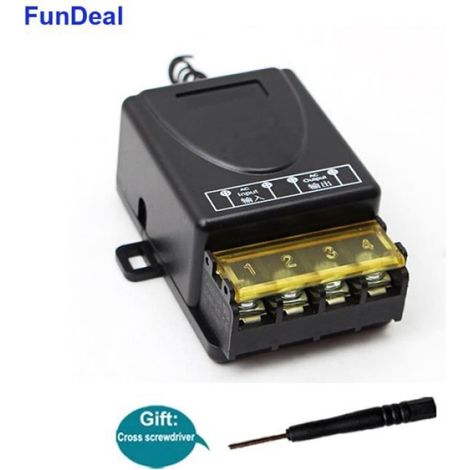 Module récepteur - Relais RF 433 MHz - AC 220 V - 1 Canal - 30 A - Pour pompe à eau - Éclairage - Appareil électrique - Version récepteur seul (1/4)