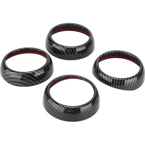 Grille de Climatiseur Style Fibre de Carbone, ABS, pour Smart Fortwo/Forfour 453 2015-2021, 4 pièces (1/5)