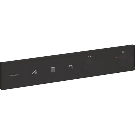 Hansgrohe RainSelect - Miscelatore termostatico ad incasso per 3 utenze, nero opaco 15381670 (1/5)