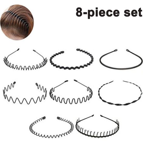 Unisex-Stirnband aus Metall mit rutschfester Oberfläche, Haaraccessoire für Herren und Sportaccessoire (1/4)