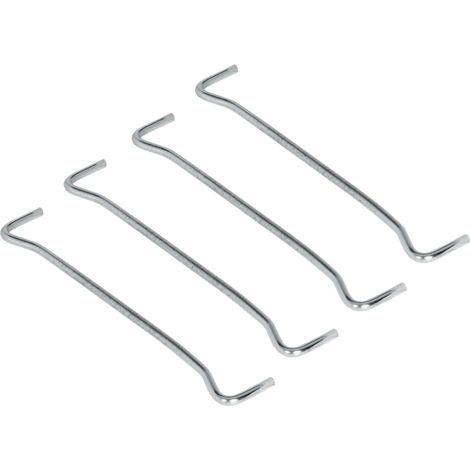4x Taquet suédois pour fixation invisible dans fonds bois rainurés en acier nickelé Ø 5mm Meuble Etagère Console Tablette Ferrure Bretelle Décoration, longueur 160mm (1/2)