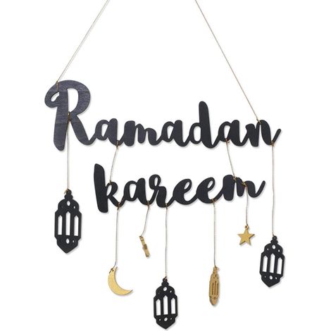 Crediri Wanddekoration zum Aufhängen mit der Aufschrift „Ramadan Kareem“ (1/5)