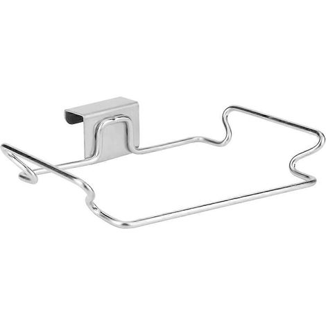 Support mural en acier inoxydable pour sac poubelle de cuisine, porte arrière, crochet suspendu, support pratique, robuste et élégant. (1/5)