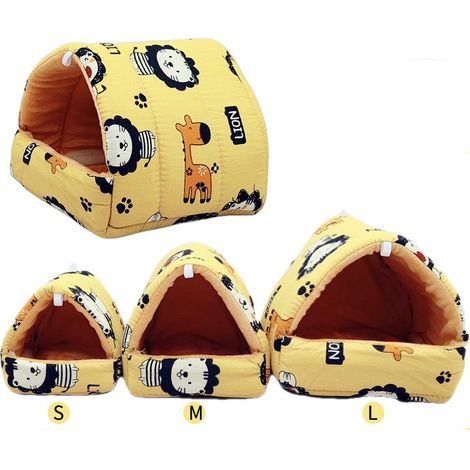 Rat Hamster Maison Lit Hiver Chaud Polaire Petit Animal Chinchilla Maison Accessoires - S (1/3)