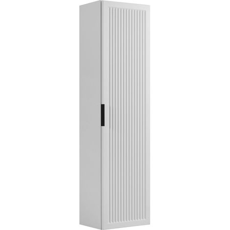 Meuble de Salle de Bain Suspendu - Colonne 136 cm - Blanc - Design Moderne et Élégant (1/5)