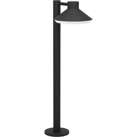 Lampe de peau ninnarella en acier noir Gu10 1x4.6w IP44 L: 25cm B: 20,5 cm H: 74,5 cm (1/3)