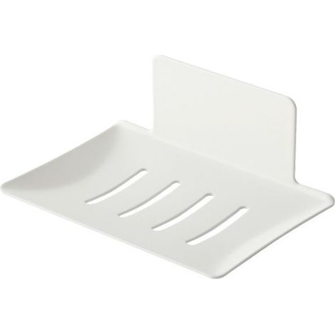 1pc Porte-Savon Mural, Porte-Savon adhésif en acier au carbone pour Cuisine,Salle de Bain, Utilisé pour Stocker éponge Savon Brosse(blanc) (1/3)