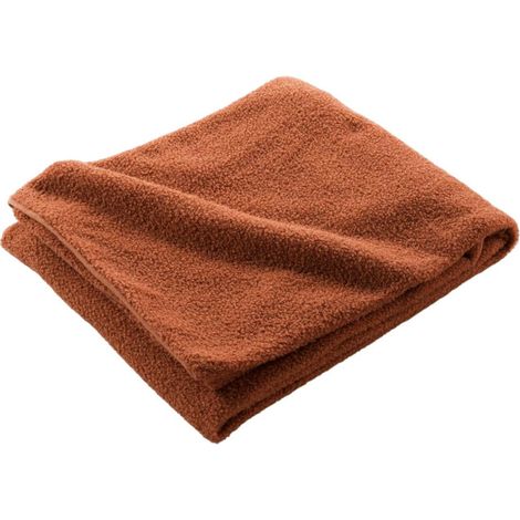 Plaid Bouclette "Wooly" 180x220cm Terracotta