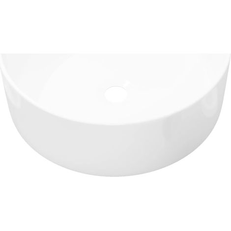 Lavabo ronde Céramique Blanc 40 x 15 cm (1/5)